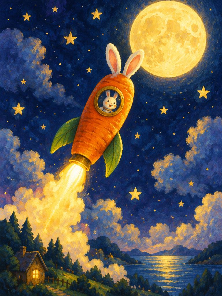 A carrot rocket ship
