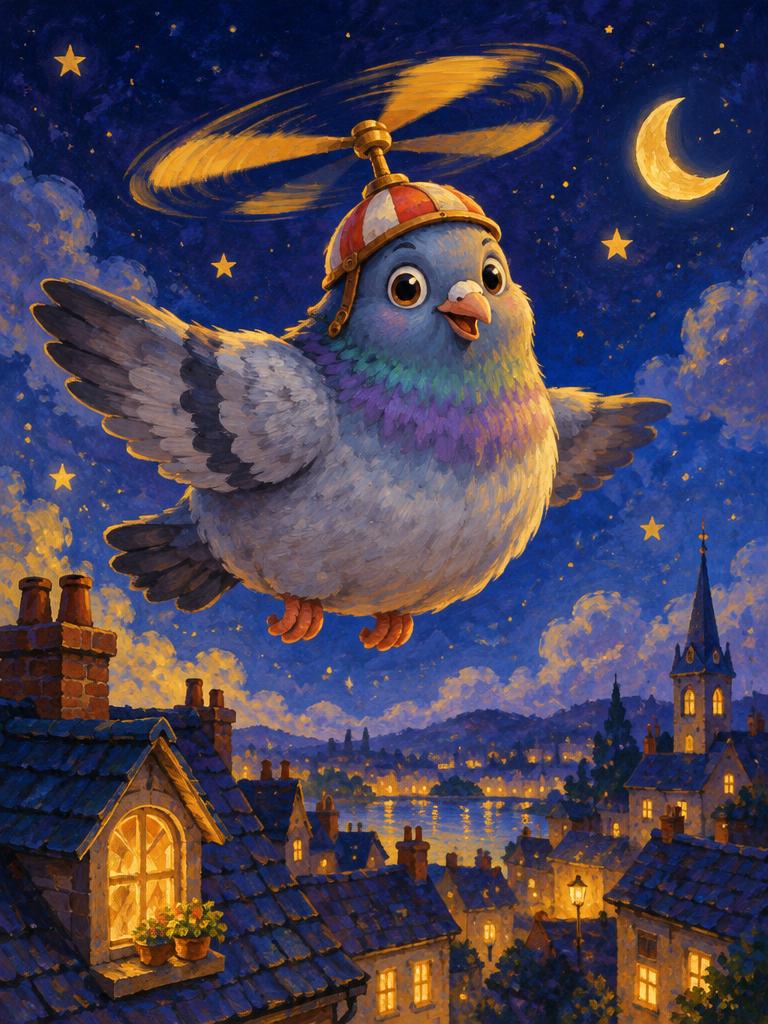 A pigeon airplane
