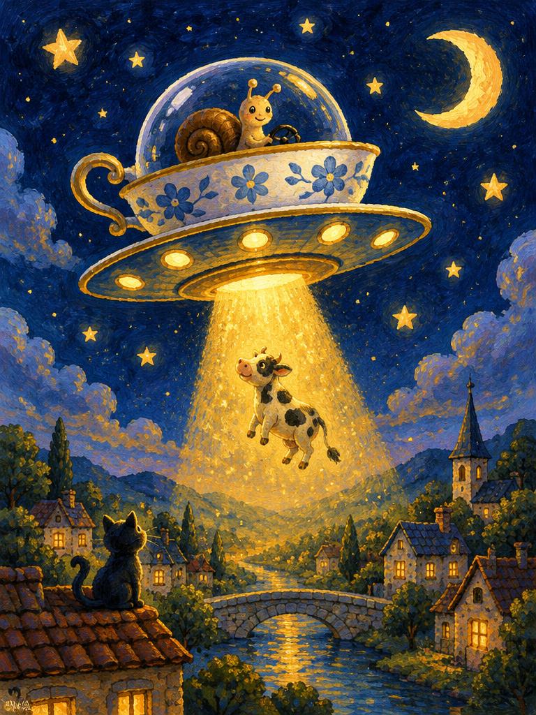 A snail flying saucer