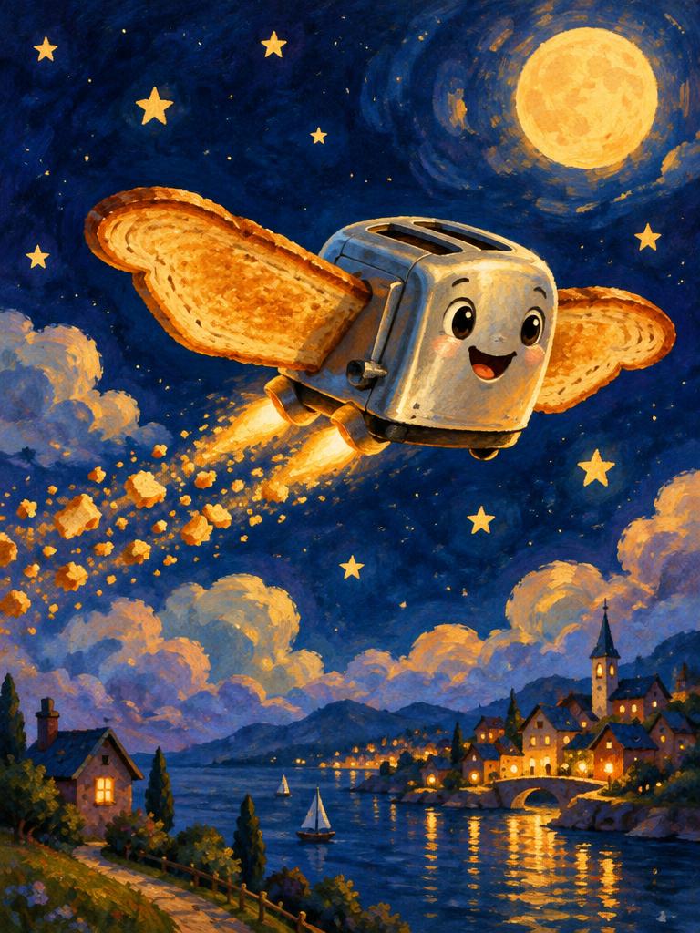 A flying toaster