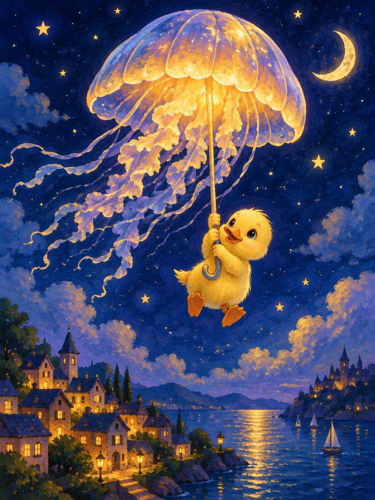 An umbrella gliding animal
