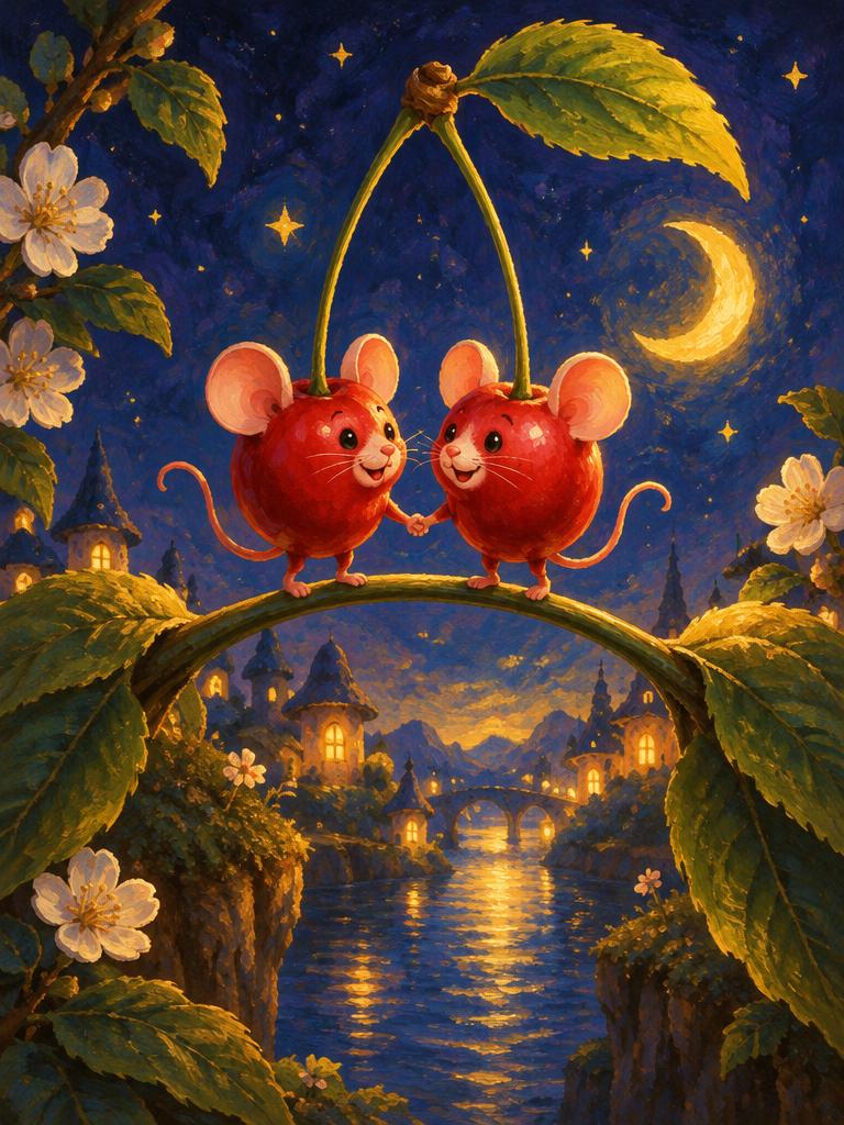 Two cherry friends