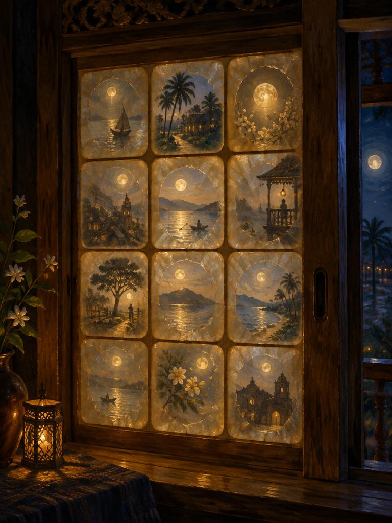 Each shell pane shows another scene