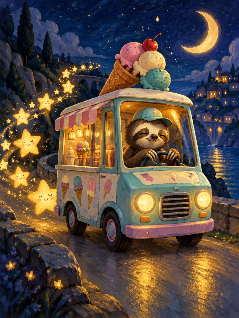 A sloth cable car